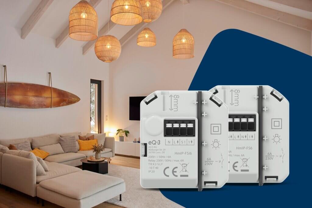 Homematic IP: Zwei kompakte Schaltaktoren für die Unterputzdose