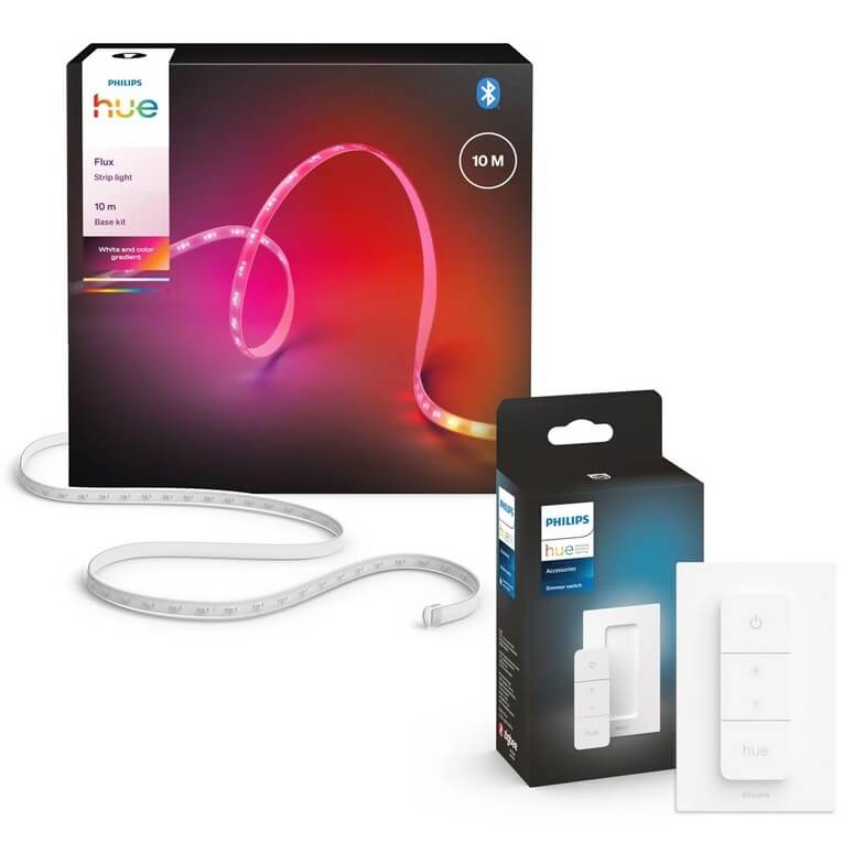 10 Meter: Hue Flux Lightstrip inkl. Dimmschalter