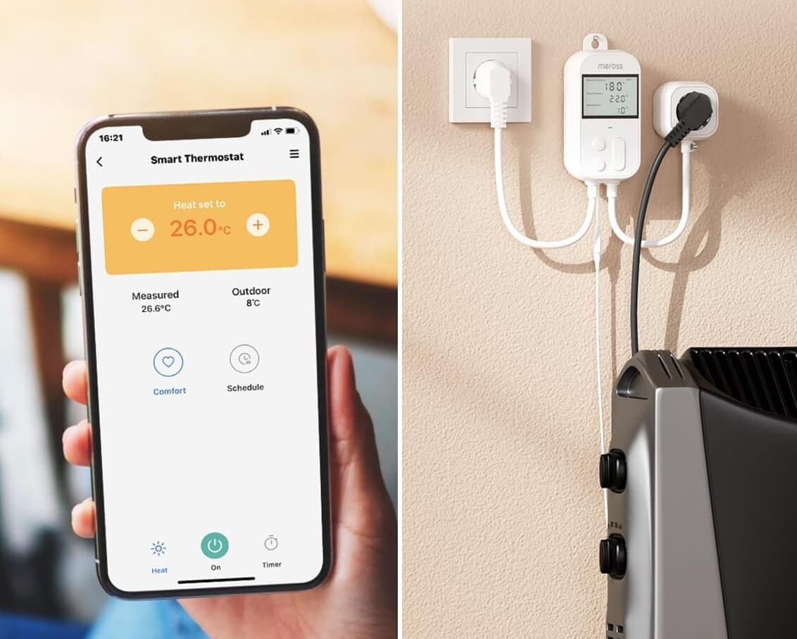 In Deutschland verfügbar: Neue Meross Smart Thermostat Steckdose