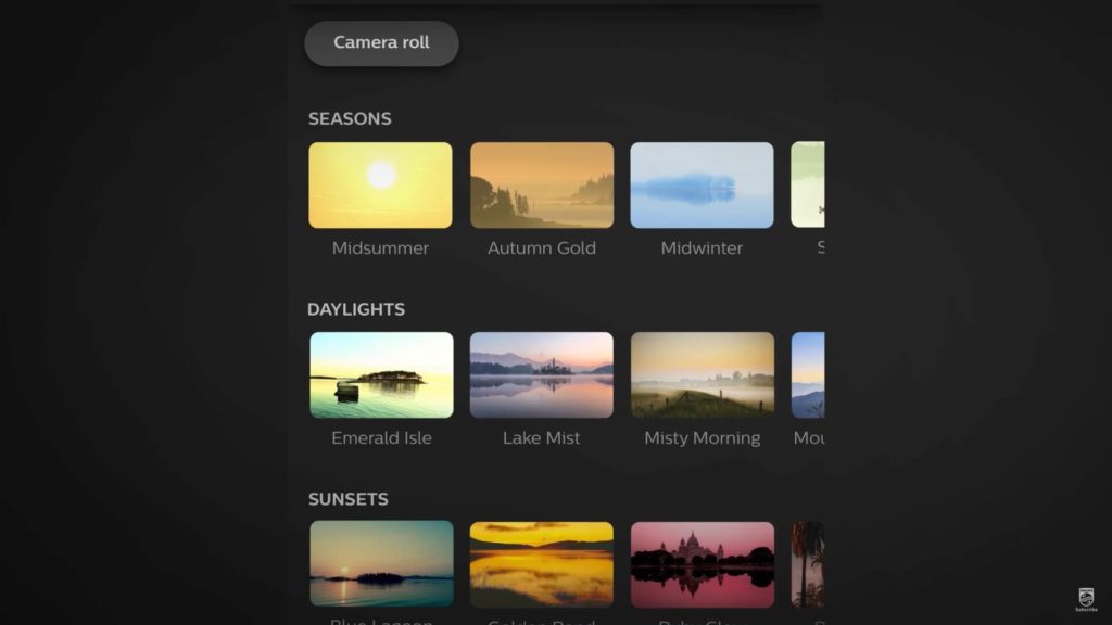 Philips Hue App 3.0 Szenen auswählen