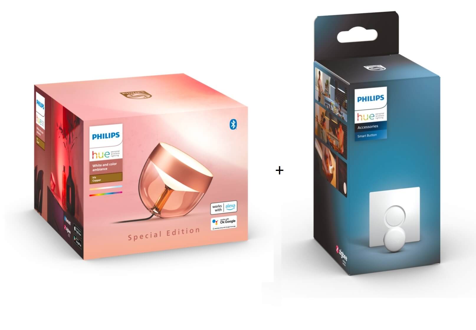 Philips Hue Iris Limited Edition Kupfer + Hue Smart Button