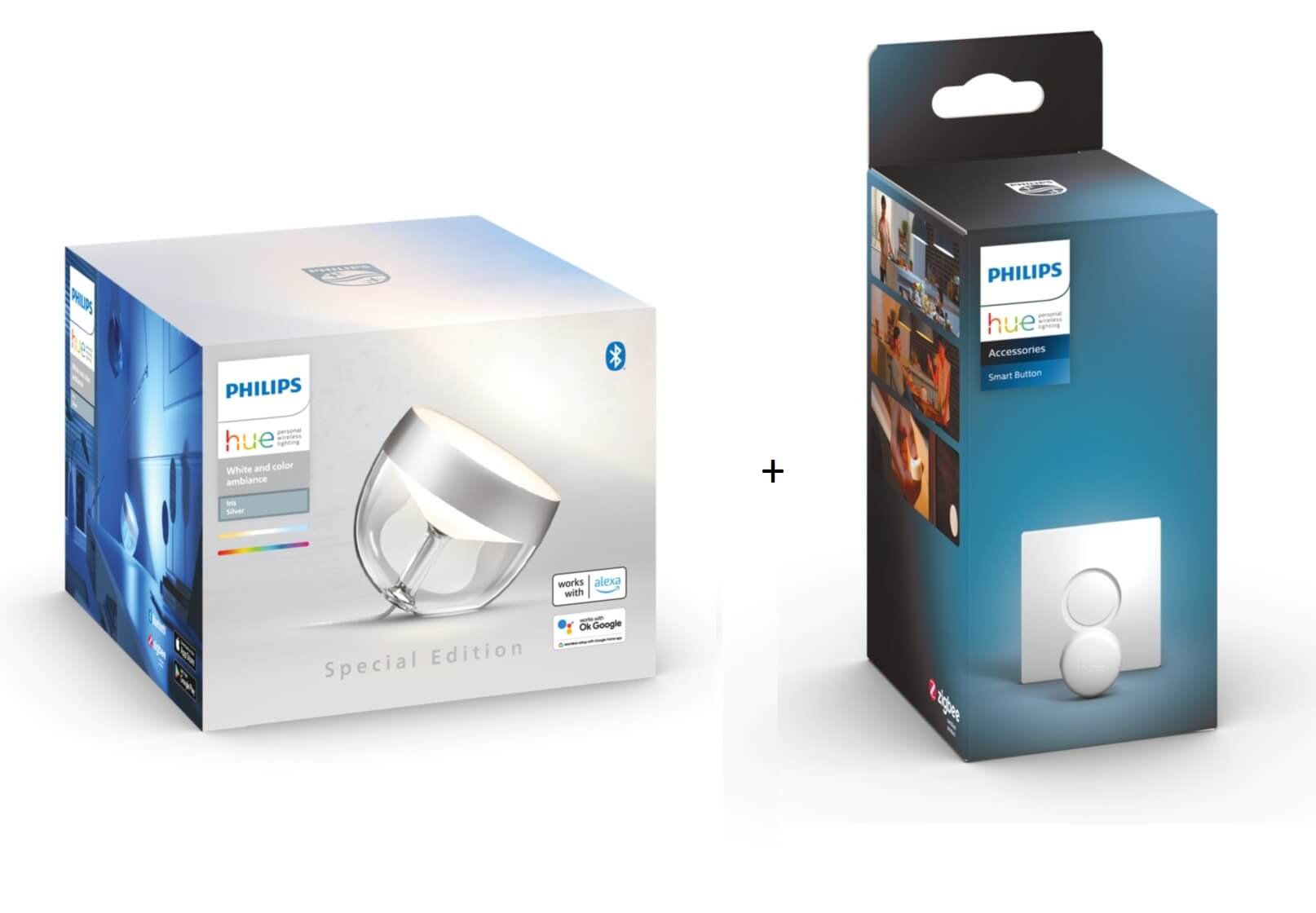 Philips Hue Iris Limited Edition Silber + Hue Smart Button