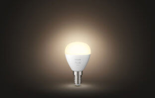 Erste Bilder: Kleines Philips Hue White E14 Luster Tropfenform Leuchtmittel entdeckt